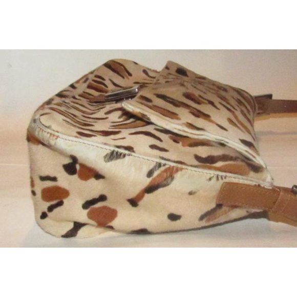 Fendi Mamma Zucco Leopard Print Shoulder Bag Pony Hair And Leather - Picture 9 of 12